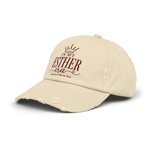 Distressed Cap — "In My Esther Era" Crown Script Hat